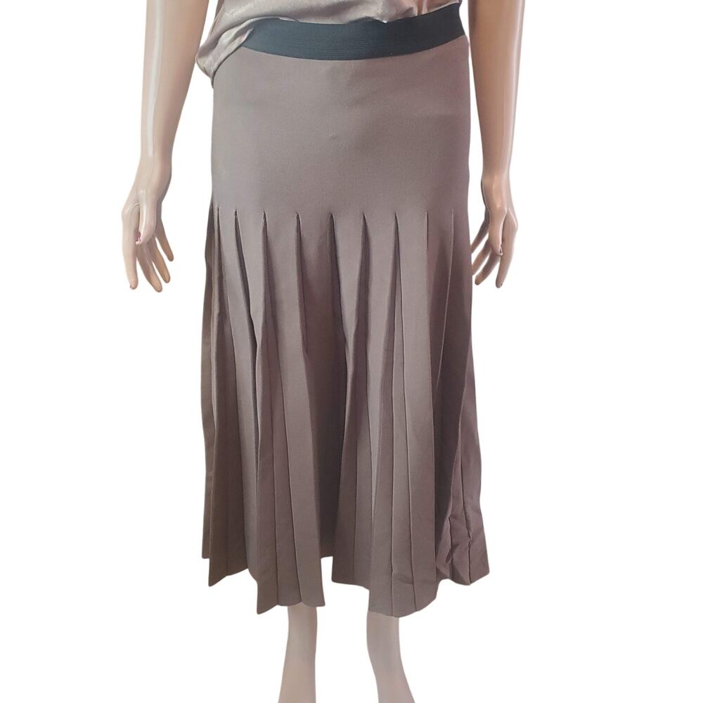 Apparalel Infinity Skirt Long Modest Pleated Knit Maxi Brown Size L (marked XL)